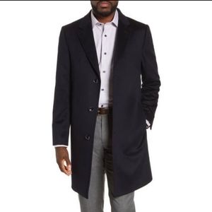 NWT Nordstrom Signature Darien Trim Fit Wool Italian Cashmere Overcoat SZ. 48L